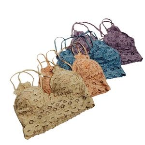 Crochet lace bralette